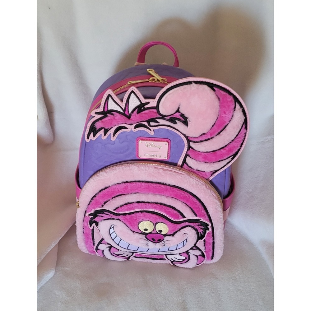 Loungefly Disney Alice In Wonderland Chesire cat backpack - Picture 3 of 9